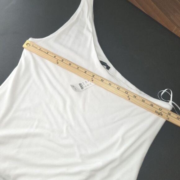 New J Crew White One Shoulder Tank XL - Picture 9 of 13